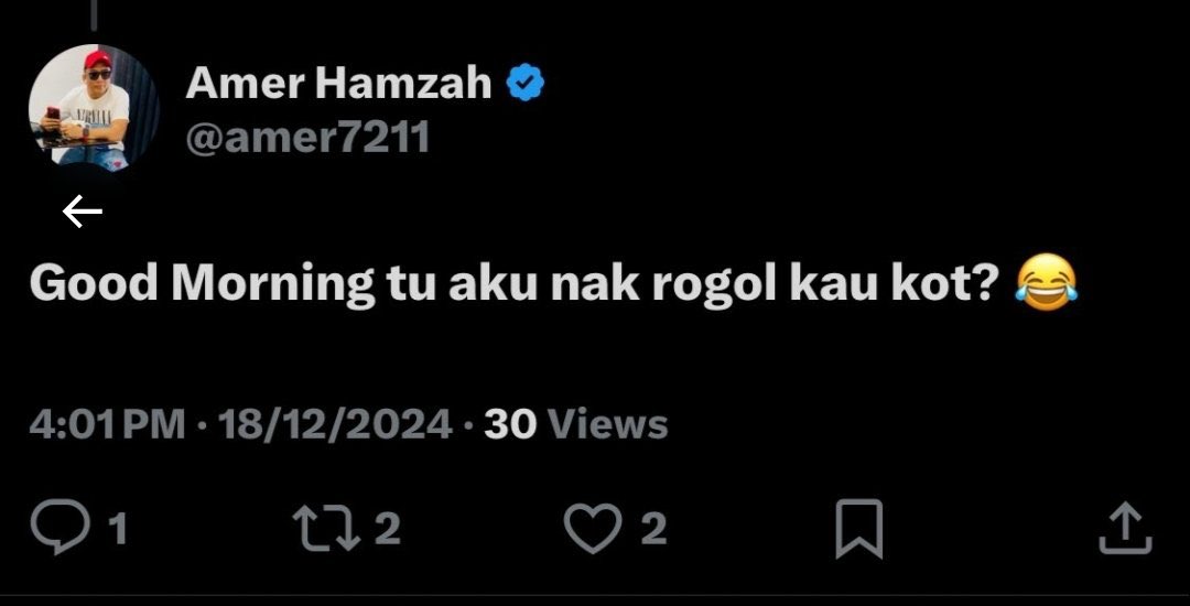 Amran Fans (@_amranfans) on Twitter photo <a href="/amer7211/">Amer Hamzah</a> <a href="/KassimNasution/">Kassim Nasution</a> Tryhard betul Amer Segi Tiga ni nak orang reply dia. ok la. Amran reply.
Joke bodo tu tahun 2015 dulu. 10 tahun lepas. Time tu umur Amran pun baru 21-22 tahun macam tu. Amran mengaku la time tu tak matang dan bodo sikit. Dah dihukum oleh netizen dah pun time tu sampai page kena <a href="/amer7211/">Amer Hamzah</a> <a href="/KassimNasution/">Kassim Nasution</a> Tryhard betul Amer Segi Tiga ni nak orang reply dia. ok la. Amran reply.
Joke bodo tu tahun 2015 dulu. 10 tahun lepas. Time tu umur Amran pun baru 21-22 tahun macam tu. Amran mengaku la time tu tak matang dan bodo sikit. Dah dihukum oleh netizen dah pun time tu sampai page kena
