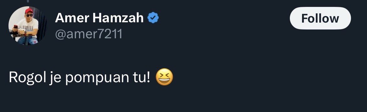 _AmranFans's tweet photo. Tryhard betul Amer Segi Tiga ni nak orang reply dia. ok la. Amran reply. 

Joke bodo tu tahun 2015 dulu. 10 tahun lepas. Time tu umur Amran pun baru 21-22 tahun macam tu. Amran mengaku la time tu tak matang dan bodo sikit. Dah dihukum oleh netizen dah pun time tu sampai page kena benam.

Tapi time kau tulis pasal rogol ni umur kau berapa Mer? sekarang pun dah 52-53 kan? So time kau menulis tweet ni dulu pun kau dah 50an.

Kalau dah tua tua pun perangai macam bangang ni elok meninggal jela Amer. Ha3