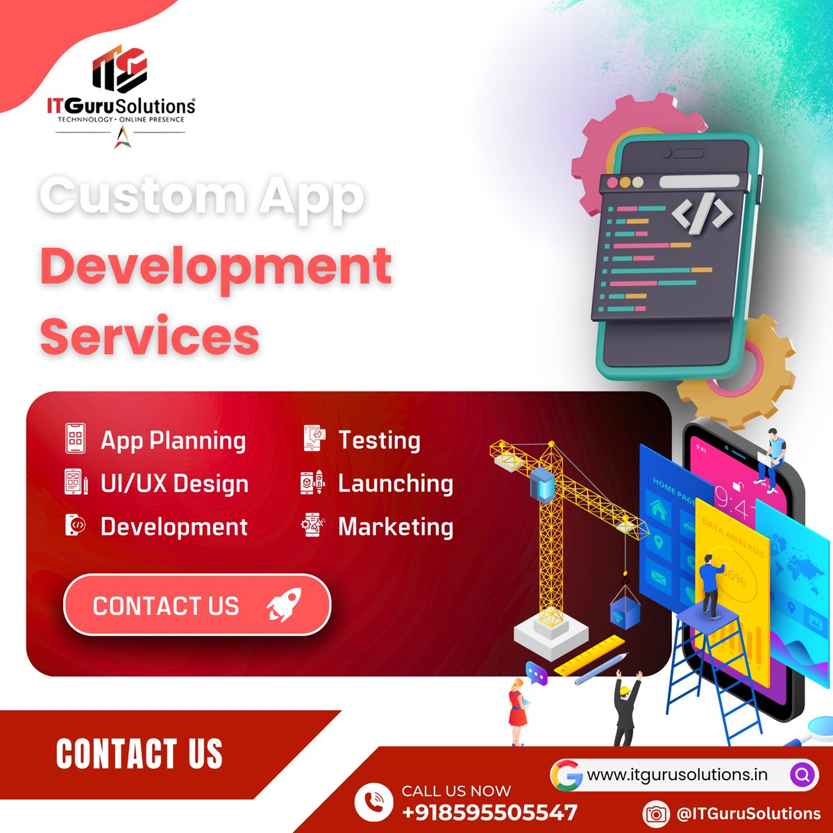 ITGuruSolution's tweet image. 🚀 Custom App Development that fits your brand
✅ Android | iOS | Web | Cloud
Tailored tech to scale your success 📲
By IT Guru Solutions
📞 +91 8595505547 | 🌐 itgurusolutions.in
#AppDevelopment2025 #ITGuruSolutions #MobileApps #WebApps #CloudIntegration