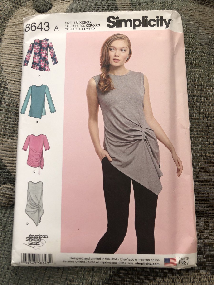 WatsonsVintage's tweet image. I LOVE LOVE LOVE the style of these tops! UNCUT 2018 Simplicity Sewing Pattern 8643 Misses' Knit Tops in Sizes XXS-XXL ebay.us/m/yhdXP1 #eBay via @eBay_UK #sewing #SewingPattern #fashionstyle
