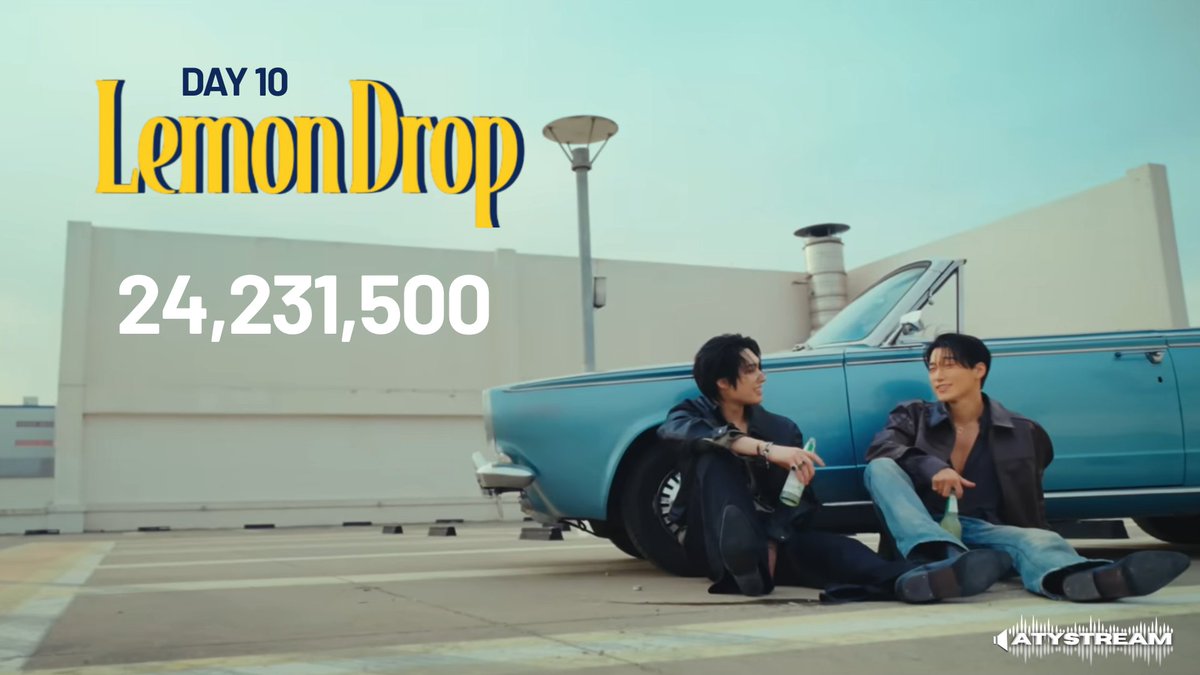 🍋| #LemonDrop MV 10 DAYS VIEWS

Lemon Drop MV has received 24,231,500 views &amp; 403,572 likes in 10 days, with an increase of only 200,256 views in the last 24 hours ‼️ 

Let's pick up our pace today, shall we?

#ATEEZ #에이티즈 #GoldenHour_Part3@ATEEZofficial