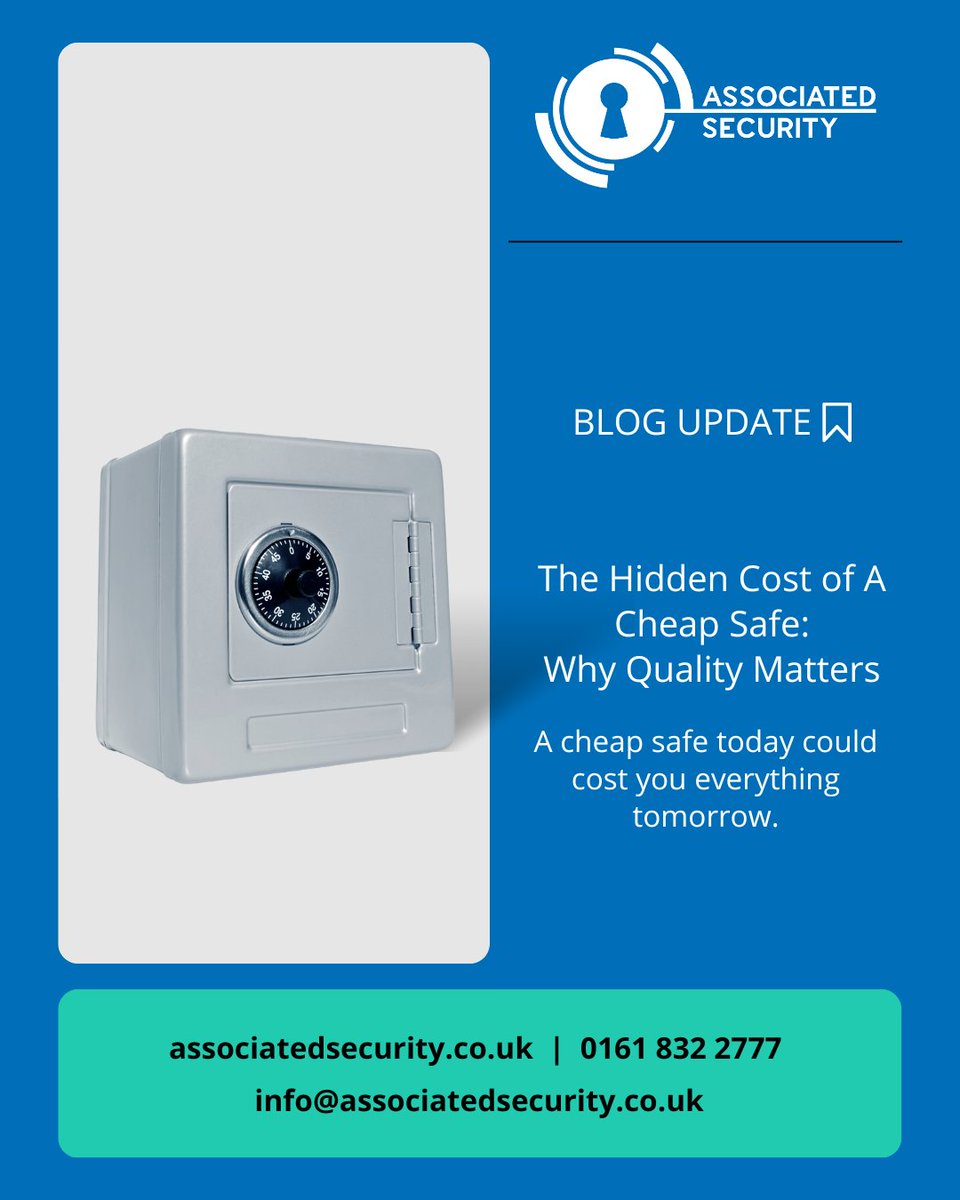 ASecOnline's tweet image. 🤔 Think a cheap safe will do the job? Think again. Discover the real cost of cutting corners on security.

📖 Read the blog: associatedsecurity.co.uk/news/hidden-co…
.
.
#AssociatedSecurity #SecurityAwareness #SafeStorage #CertifiedSecurity #ApprovedSecurity #SecurityTips