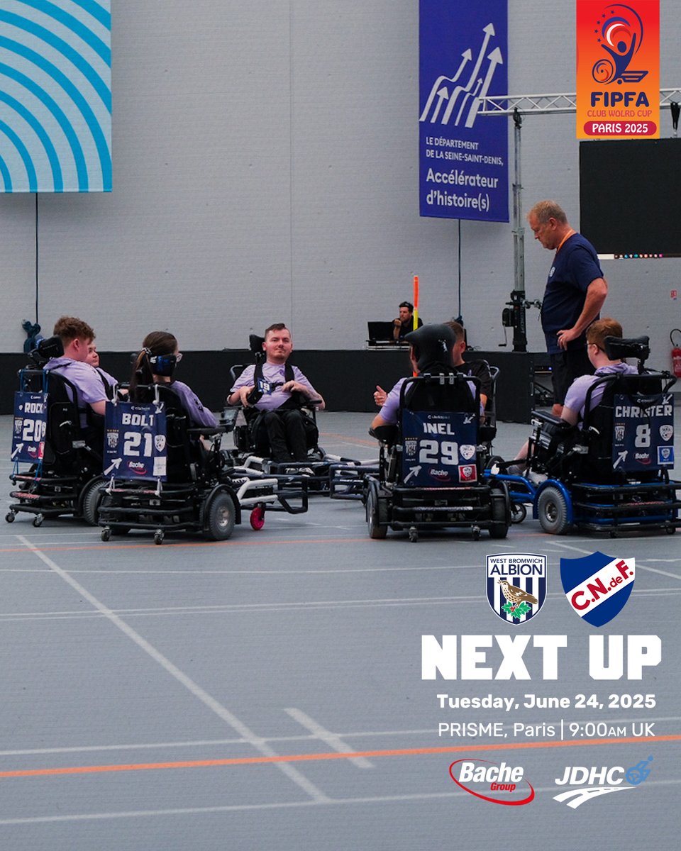 The Albion Foundation (@wbafoundation) on Twitter photo Our 2025 <a href="/OfficialFIPFA/">FIPFA</a> Powerchair Football Club World Cup begins tomorrow. ๐
Tune in live from 9:00am (BST) as <a href="/WBA_PFC/">WBA Powerchair Football Club</a> face Club Nacional de Football. ๐บ๐พ ๐
๐ fipfa-pcwc.com/match-status/uโฆ
#WBA | <a href="/JDHCLtd/">JimDoranHandControlsLtd</a> Our 2025 <a href="/OfficialFIPFA/">FIPFA</a> Powerchair Football Club World Cup begins tomorrow. ๐
Tune in live from 9:00am (BST) as <a href="/WBA_PFC/">WBA Powerchair Football Club</a> face Club Nacional de Football. ๐บ๐พ ๐
๐ fipfa-pcwc.com/match-status/uโฆ
#WBA | <a href="/JDHCLtd/">JimDoranHandControlsLtd</a>