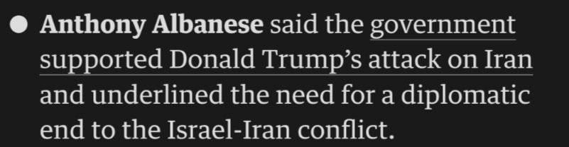 And that working-class kid who grew up in public housing? He grew up to be the prime minister who supported Donald Trump's illegal attack on Iran.