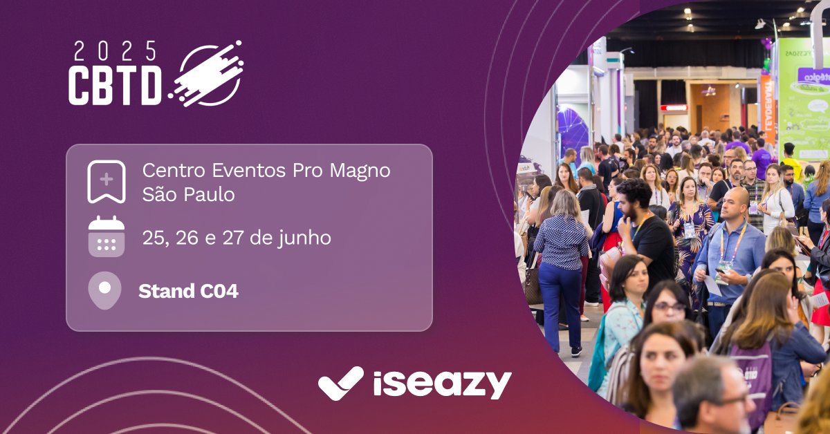 🚀 Faltam poucos dias para o nosso 1º CBTD no Brasil! Depois de 20 anos de inovação em e-learning, chegou a hora de ver vocês no maior evento de T&amp;D do país. 💜 📍 25 a 27/jun | São Paulo | Stand C04. Não perca! #CBTD2025 #isEazyBrasil #Treinamento