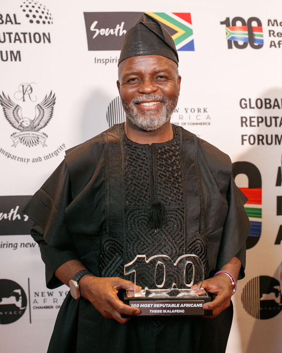 Thebe Ikalafeng, a Hall of Fame global African branding authority and the foremost advocate for a brand-led African renaissance, was honoured with a Recognition Award at the 100 Most Reputable Africans Event, held at The Maslow in Sandton, South Africa.

 #AfricanRenaissance
