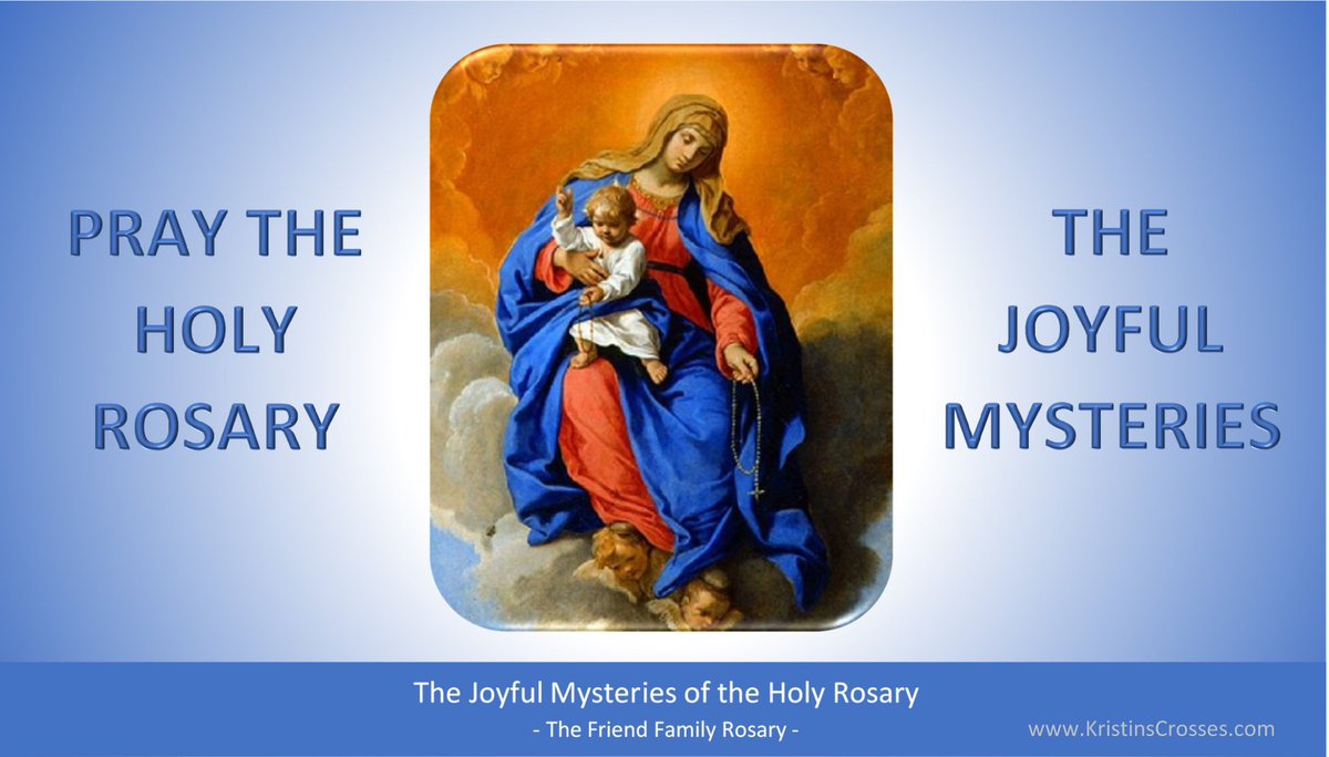 Monday
Pray the Joyful Mysteries
of the Holy Rosary
✨
1️⃣ Annunciation 
2️⃣ Visitation 
3️⃣ Nativity 
4️⃣ Presentation 
5️⃣ Finding of Jesus in the Temple
✝️
#Catholic #Pray #Rosary #mondaymotivation #MondayThoughts
#MondayMorning #Faith #PrayTheRosary 
🙏youtu.be/Au4_3TZ12uU
