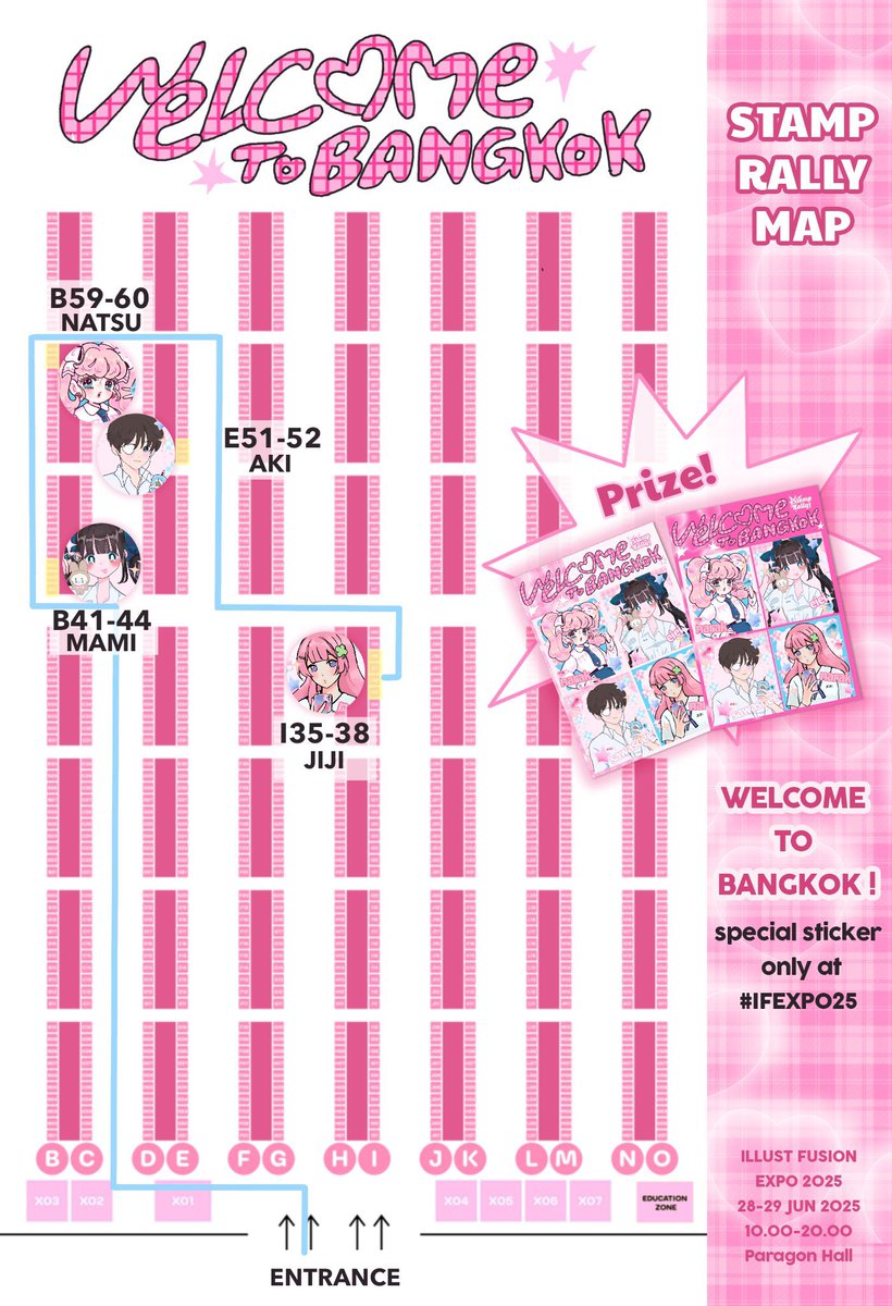 กิจกรรมและpromotionที่บูธค่ะ
งาน #IFEXPO25 นี้มี 
🩷กิจกรรม stamp rally
สะสมครบ4สแตมป์รับรางวัลสุดพิเศษเป็นสติกเกอร์ ที่มีแจกเฉพาะในงานไม่มีขายที่ไหน
🤍promotion ซื้อสินค้าที่บูธครบ 100หรือ 600 รับสินค้าที่ระลึกไม่มีขายพิเศษ อีกต่อ คุ้มมากๆ

**รายละเอียดกิจกรรมstamp rally