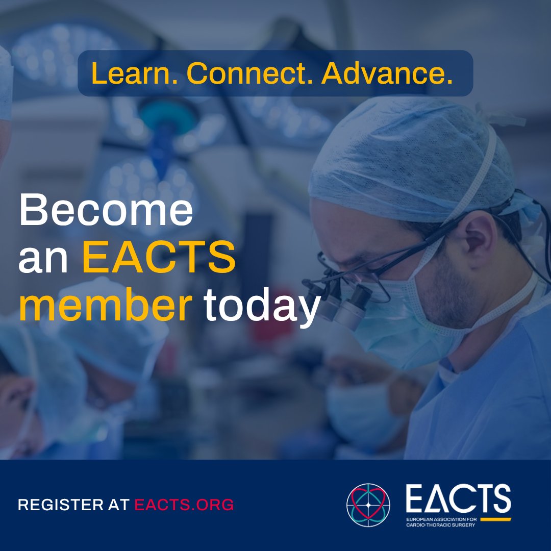 🤝 Join our global community dedicated to advancing cardiothoracic surgery and gain exclusive access to journals and databases, connect with peers, enjoy member-only rates for events, take part in our new mentorship programme, and contribute to influential EACTS committees and
