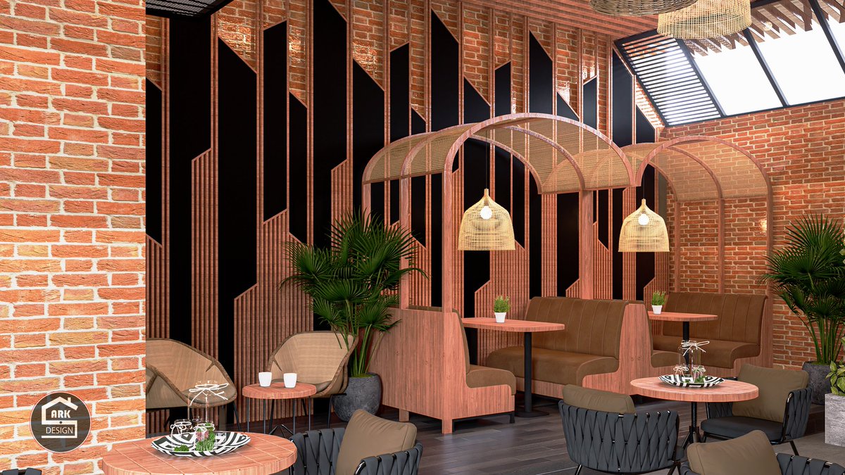 ArkdesignSocial's tweet photo. Enchanted Guest House
The project is a guest house with a restaurant with a dark theme design, as the material ID palette shows. The recurring patterns make it special; in repetitive formats, they are generally similar; however, they differ depending on where they are placed. https://t.co/jsrTSBH3WV