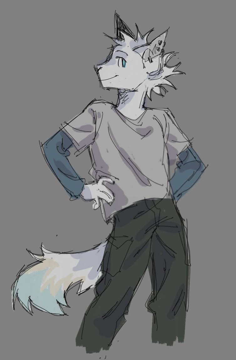 <a href="/Moux98049818/">Moux</a> sketch for you
maybe I'll draw something more complexity in the future. your ocs are great, sadly that i don't know chinese(