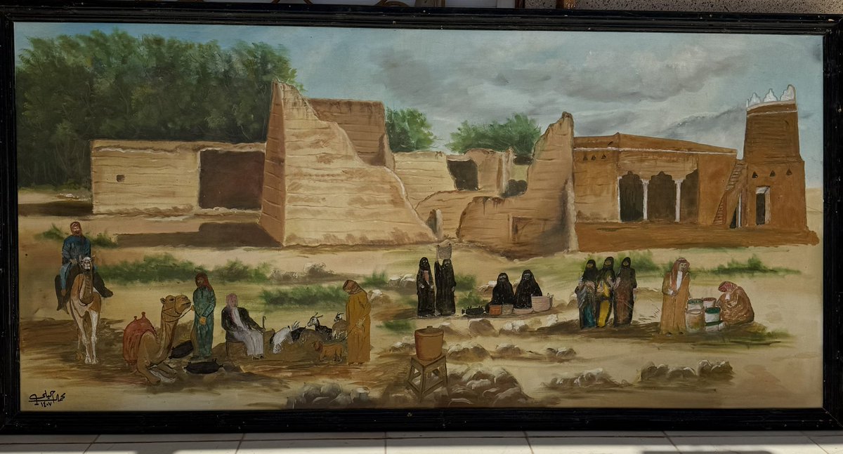 طرحت لكم لوحتي تمثل تراثناالشعبي وهو أصالة التراث الذي يروي لنا ماضي الآباء والأجداد في وطننا الغالي، ومن بعض تراثناالأسواق الشعبية مثل سوق السبت الذي يعتبر من أقدم الأسواق التراثية بالمملكة ويجتمع فيه الباعة رجلاًونساءً وتعرض فيه جميع أنواع البضائع#لكم تحيتي واحترامي ابن الحزم .