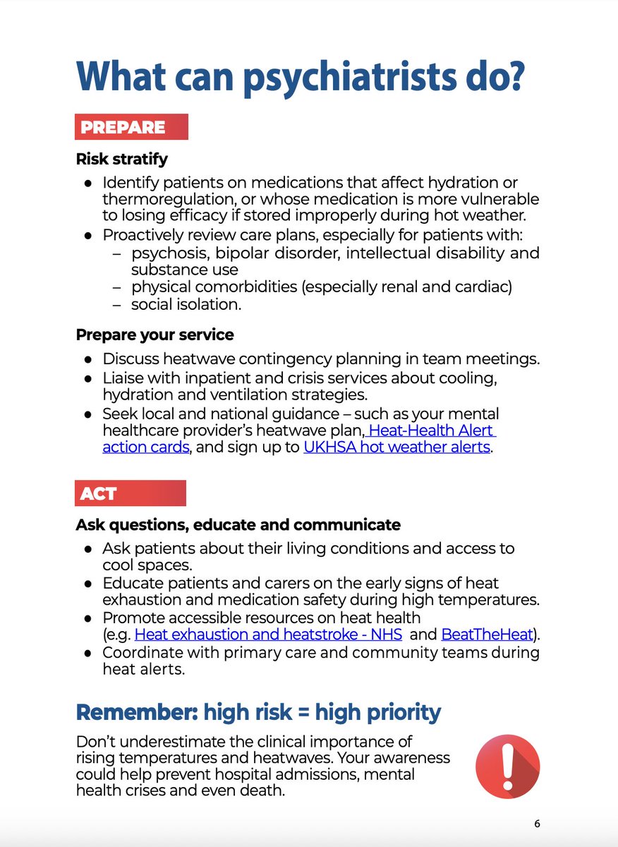 rcpsychGreen's tweet image. Thank you @DrLadeSmith & @rcpsych for launching our Heatwaves and Mental Health guidance at the International Congress Today.
Delegates can find the full document under Climate Cafe in their conference apps.
Join us at 12:55-13:55 for more climate conversations.