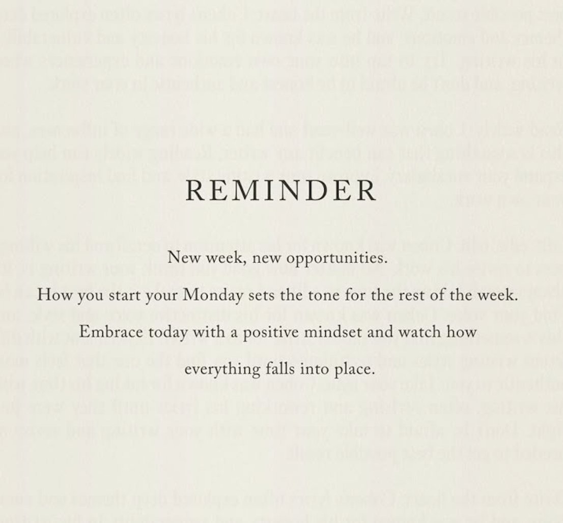 Monday reminder 💫