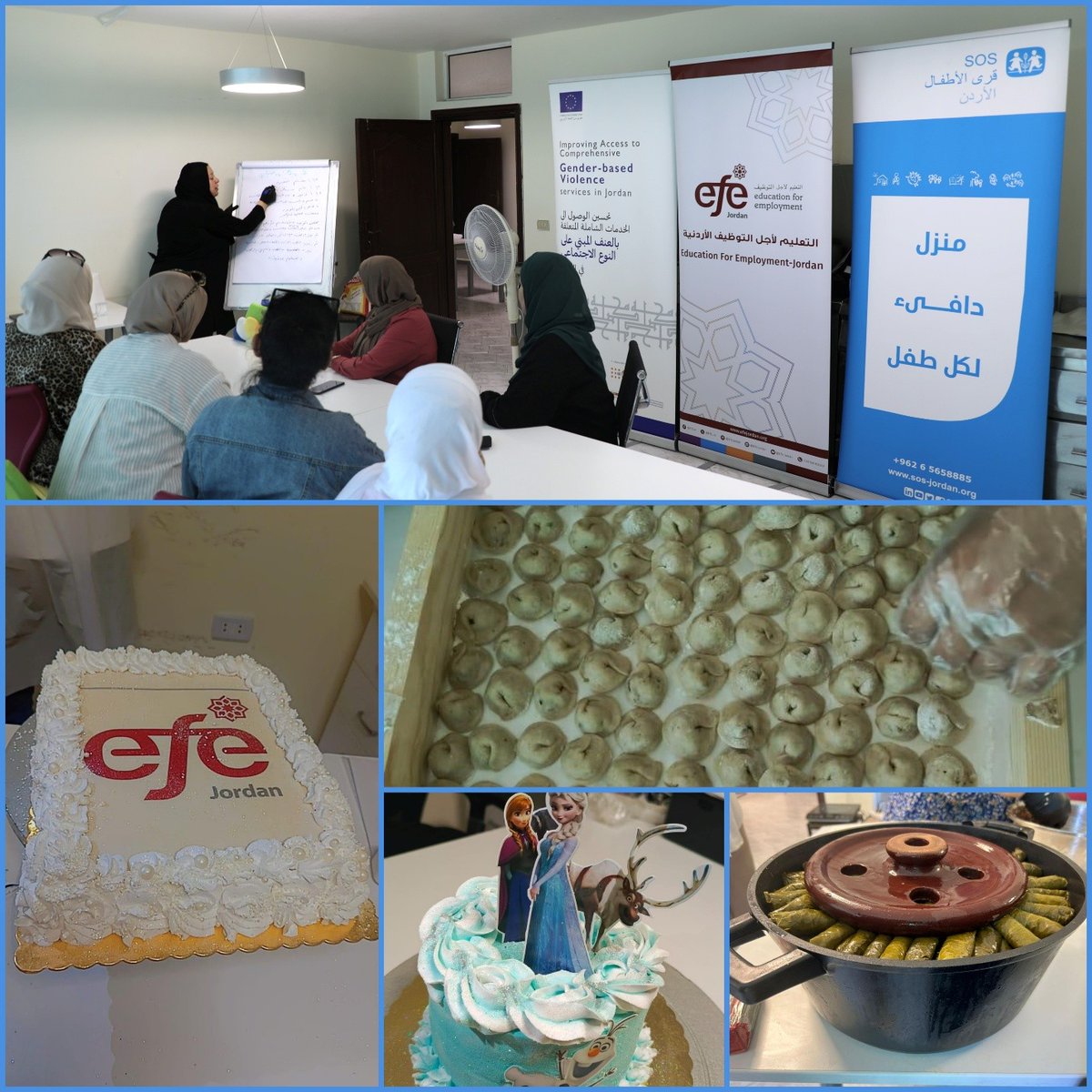 EFE-Jordan (@efe_jor) on Twitter photo شاركت مجموعة من السيدات في تدريب فنون الطهي المٌنفذ من قبل <a href="/EFE_jor/">EFE-Jordan</a> بالتعاون مع <a href="/SOSJordan/">SOS Children's Villages Jordan</a> وذلك ضمن مشروع " تحسين الوصول إلى الخدمات الشاملة المتعلقة بالعنف المبني على النوع الاجتماعي في الأردن"، الممول من <a href="/EUinJordan/">EU in Jordan 🇪🇺 🇯🇴</a> والمُنفذ من <a href="/AecidJordan/">AECID Jordan/Lebanon</a> وبالتعاون مع <a href="/UNFPAJordan/">UNFPA Jordan</a>. شاركت مجموعة من السيدات في تدريب فنون الطهي المٌنفذ من قبل <a href="/EFE_jor/">EFE-Jordan</a> بالتعاون مع <a href="/SOSJordan/">SOS Children's Villages Jordan</a> وذلك ضمن مشروع " تحسين الوصول إلى الخدمات الشاملة المتعلقة بالعنف المبني على النوع الاجتماعي في الأردن"، الممول من <a href="/EUinJordan/">EU in Jordan 🇪🇺 🇯🇴</a> والمُنفذ من <a href="/AecidJordan/">AECID Jordan/Lebanon</a> وبالتعاون مع <a href="/UNFPAJordan/">UNFPA Jordan</a>.