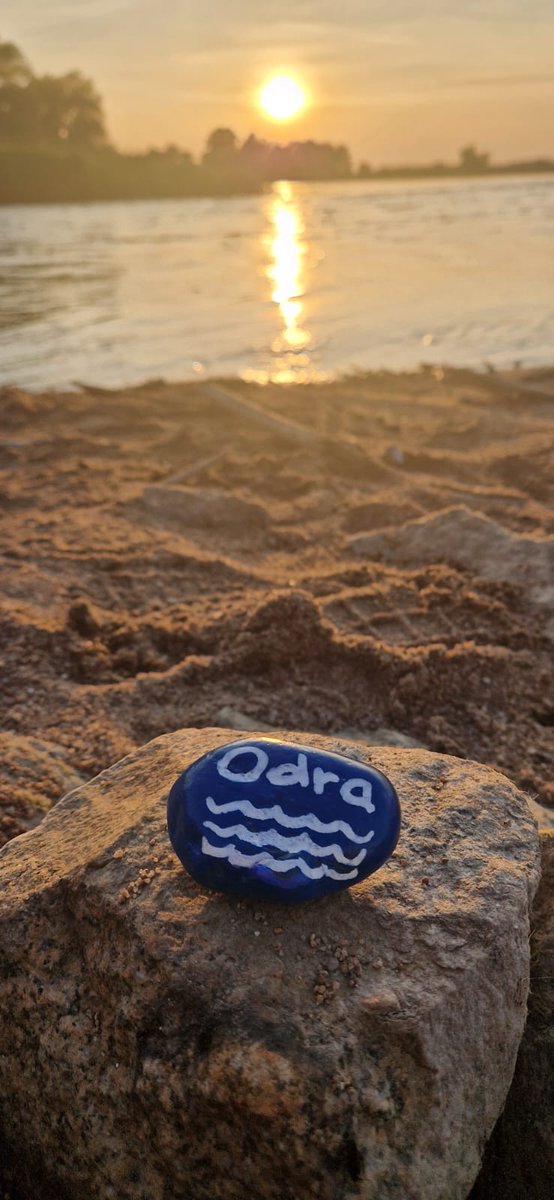 OdraRiver's tweet photo. ❤️#loveOdra. Nad Odrą "kamyk milowy" - tym razem w ujściu rzeki  🌊 na granicy 🇵🇱🇩🇪. Piękne miejsce dla kontemplowania 🧘‍♀️przyrody - też kajaki🛶 i eskapady rowerowe 🚴 możliwe...  Ktoś zgadnie gdzie?  #PostcodeEffekt #PostcodeLottery https://t.co/GELt3AkW41