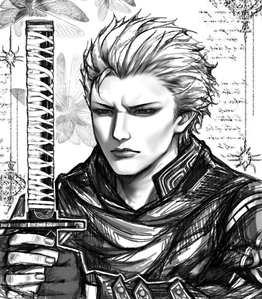 rikomansu's tweet photo. mu he he he… here’s a vergil fanart 💋
#dmc #DevilMayCry #Vergil https://t.co/RlYPE1DbWa