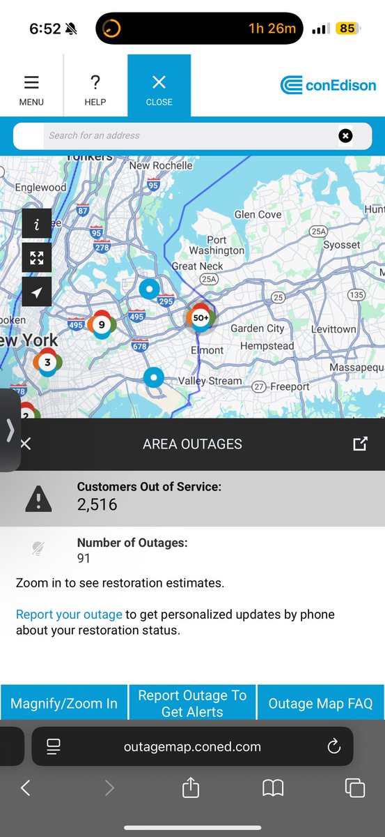 TheWilk_Man's tweet photo. @ConEdison Now almost 1000 more without power and no estimate on when restoration will occur after 5 hours. Do better @ConEdison https://t.co/trxVApOAKW