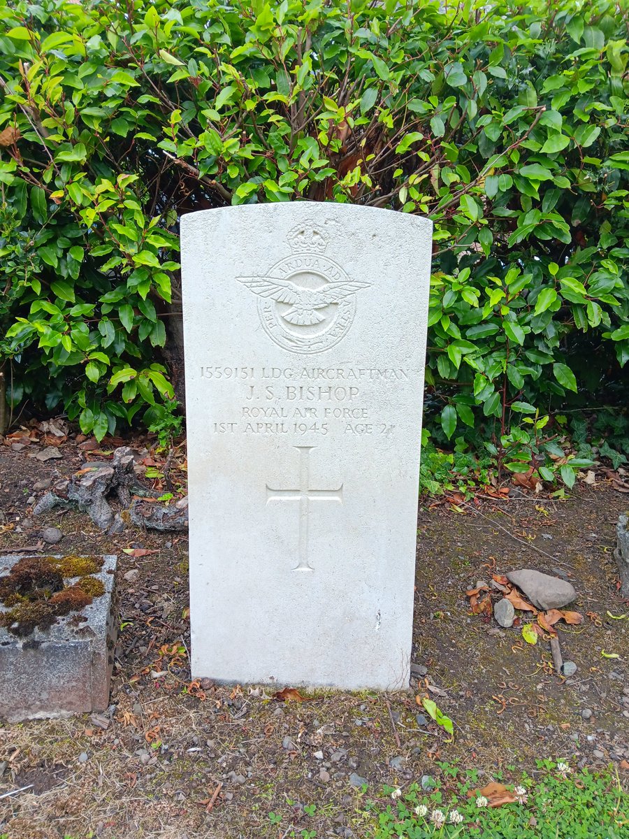 Brian Weaver (@brianwitguy) on Twitter photo #EOHO Inspection <a href="/CWGC/">Commonwealth War Graves</a> Dollar Cemetery this morning. Leading Aircraftsman John Scrymgeour Bishop RAFVR. Died 1 April 1945 age 21. Son of Benjamin and Jean Jackson Bishop he attended Dolar Academy
Died in Edenhall Hospital Inveresk of polio complicated by pneumonia #WW2 #RAF #EOHO Inspection <a href="/CWGC/">Commonwealth War Graves</a> Dollar Cemetery this morning. Leading Aircraftsman John Scrymgeour Bishop RAFVR. Died 1 April 1945 age 21. Son of Benjamin and Jean Jackson Bishop he attended Dolar Academy
Died in Edenhall Hospital Inveresk of polio complicated by pneumonia #WW2 #RAF