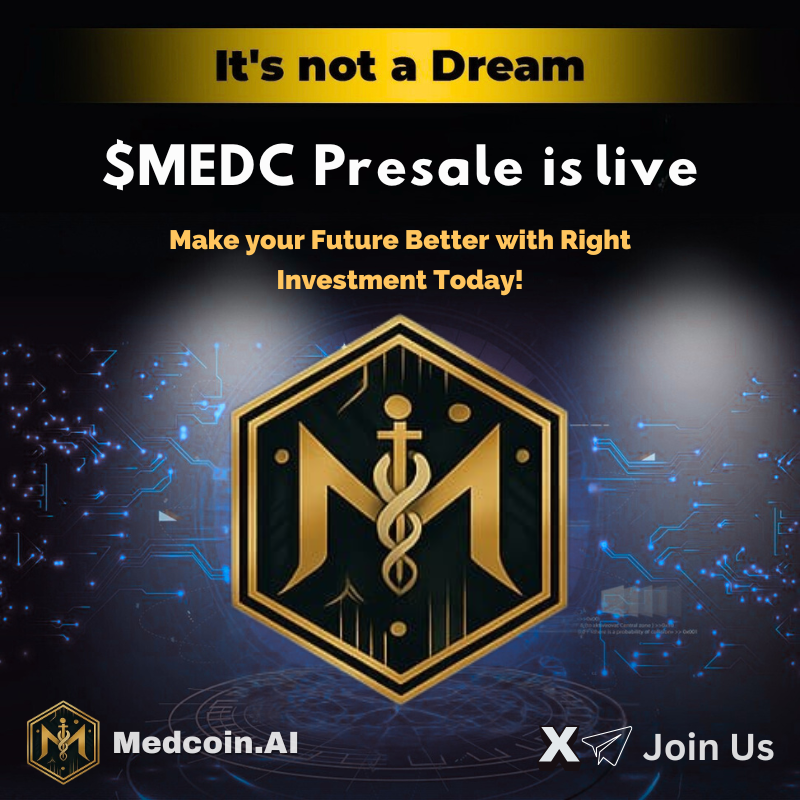 MEDCOINHealth's tweet photo. 🎉 It’s here — Medcoin Presale is LIVE!
🩺 Empowering the future of healthcare with blockchain.
💰 Current Price: $0.020
📈 Next Price: $0.021
🚀 Buy $MEDC now at: https://t.co/iCpzhAwPia
our telegram - https://t.co/8J0CFYZKtp
#medcoin #medcoinai #Cryptocurrency #Solana #SolanaMemeCoins #Crypto #BlockchainFuture #Binance #Bitcoins #Ethiopia #Dogecoin #Solana #BNB #Altcoins #Dogecoin #cryptocurrency #BNB #CryptoTrading