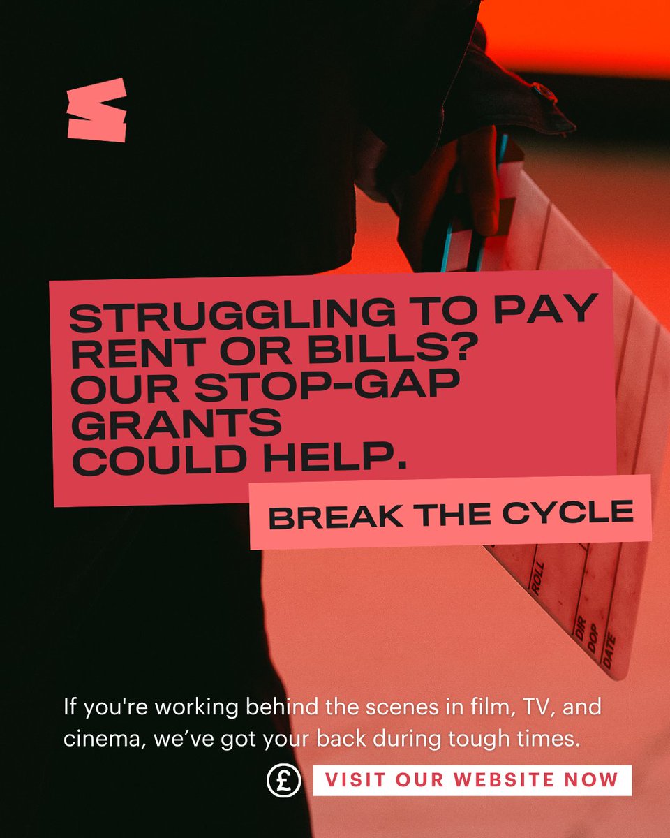 Struggling to pay rent or bills? Our Stop-Gap grants could help. 

If you're working behind the scenes in film, TV, and cinema, we’ve got your back during tough times.  

Let’s break the cycle of financial stress together. 🙌 

Learn more and apply today. 
eu1.hubs.ly/H0jWpSr0
