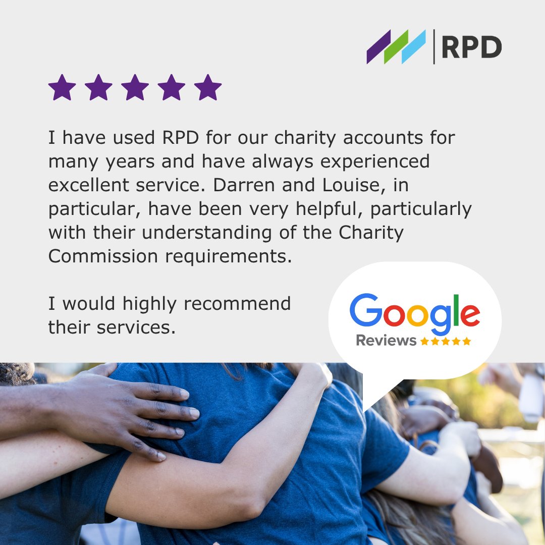 💬 "I’ve used RPD for our charity accounts for many years and always experienced excellent service."

A big thank you to our long-standing client for the kind words! 

📞 Looking for a team that truly understands charity finance? Get in touch with us today!

#CharityAccounting
