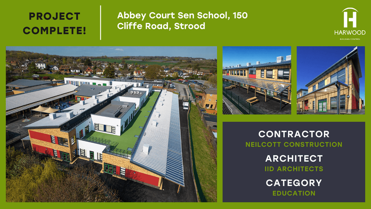 Project complete at Abbey Court SEN School, Strood!

We supported the expansion with a new teaching and support building, providing expert building control throughout. 

A fantastic project to be part of!

Our projects:
harwood.uk.com/projects/