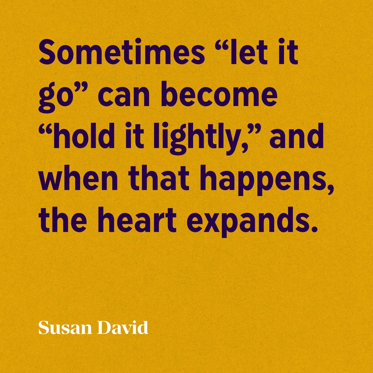 Letting go can be scary. 

We worry that if we let go of something, we’ll be left with nothing. But in reality, when we let go of one thing, we’re left with everything else, including the space for new opportunities.