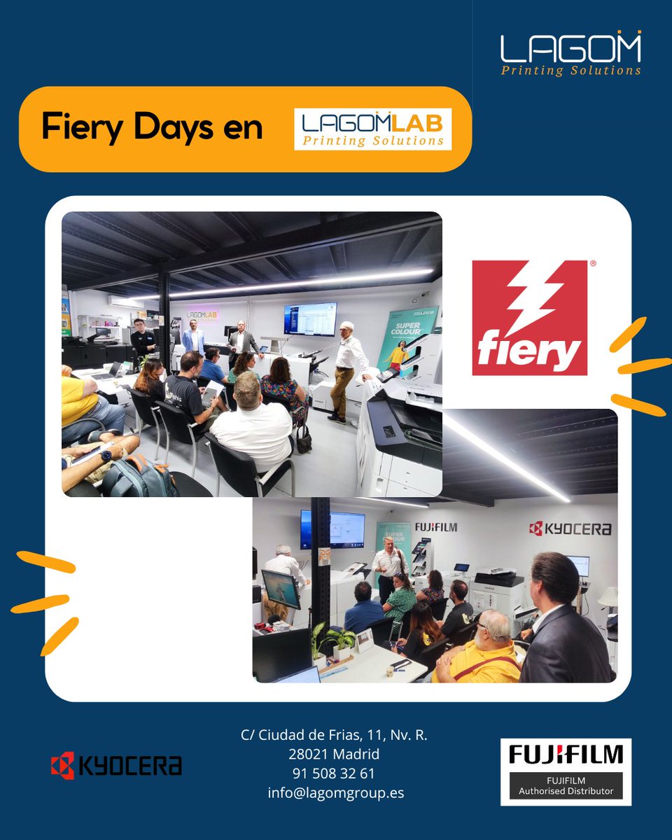 Lagom Group (@lagom_ds) on Twitter photo Comienzan en nuestro #LagomLAB las jornadas #FieryDays, desarrolladas para 🎯ayudar a empresas del sector a resolver dudas reales, optimizar el uso de sus equipos y mejorar sus flujos de trabajo en equipos
<a href="/FujifilmEMEA/">FUJIFILM EMEA</a>
#Fiery #Fujifilm #LagomGroup #Madrid Comienzan en nuestro #LagomLAB las jornadas #FieryDays, desarrolladas para 🎯ayudar a empresas del sector a resolver dudas reales, optimizar el uso de sus equipos y mejorar sus flujos de trabajo en equipos
<a href="/FujifilmEMEA/">FUJIFILM EMEA</a>
#Fiery #Fujifilm #LagomGroup #Madrid