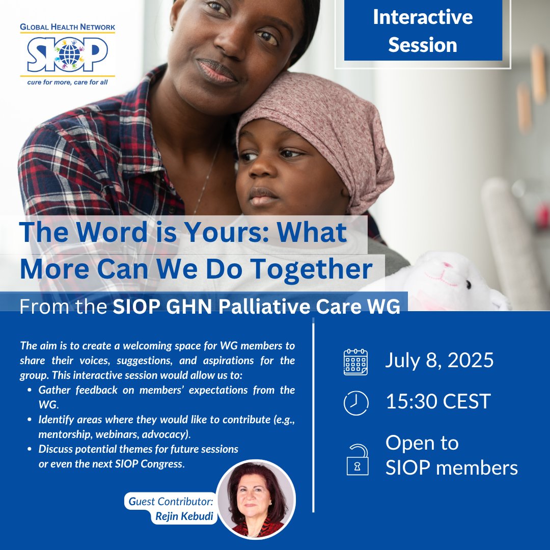 Join the GHN Palliative Care Working Group Interactive Session on 'The Word is Yours: What More Can We Do Together'.

📆 July 8, 2025
🕚 15:30 CEST
✍️ loom.ly/rnGZ6Lg