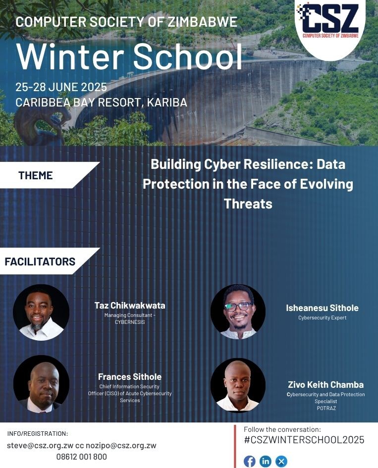 compsocietyzim's tweet image. The wait is over! CSZ Winter School is THIS WEEK! June 25-28, Kariba. #CSZWinterSchool2025