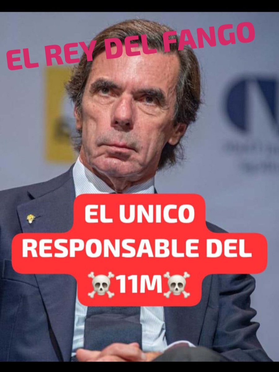 MenAlfon's tweet photo. El psicopata del 11M José Maria Aznar del @ppopular acusa a @sanchezcastejon de q puede cometer fraude electoral😈🔥
Aznar sabe d lo que habla porque él intentó un fraude electoral diciendo que el 11M fue ETA cuando toda España sabía q fueron radicales islamistas
#AznarAPrision https://t.co/UdKBoBBpa5