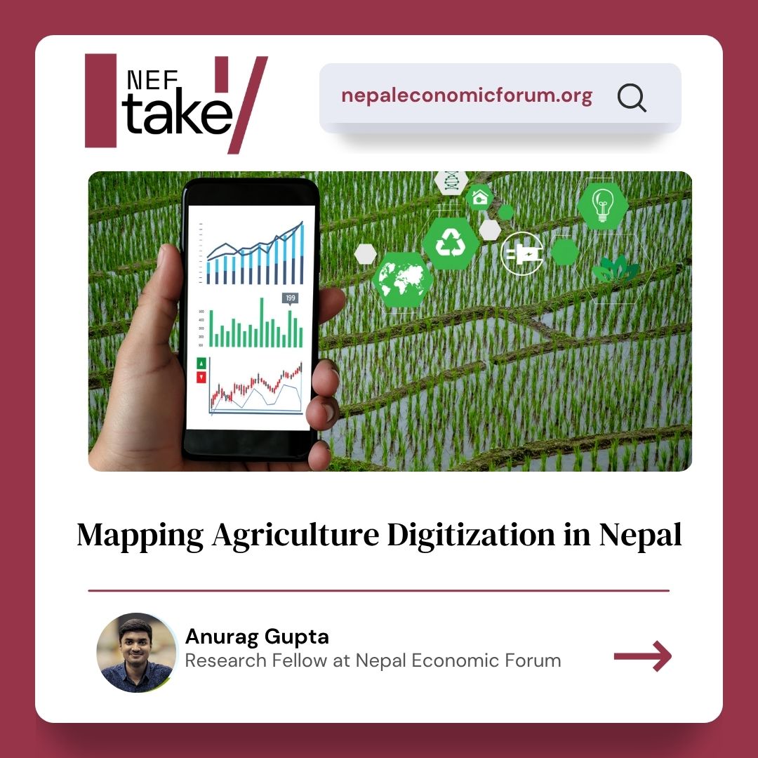 NEFNepal's tweet photo. In this week’s #NEFtake, Anurag Gupta explores how advanced Nepal is in digitizing the agricultural sector and how the Government and private sector have contributed to this progress.
Read more on: https://t.co/IYjwoReipi
#NEF #Agriculture #digitization https://t.co/LpoXNSMjsa