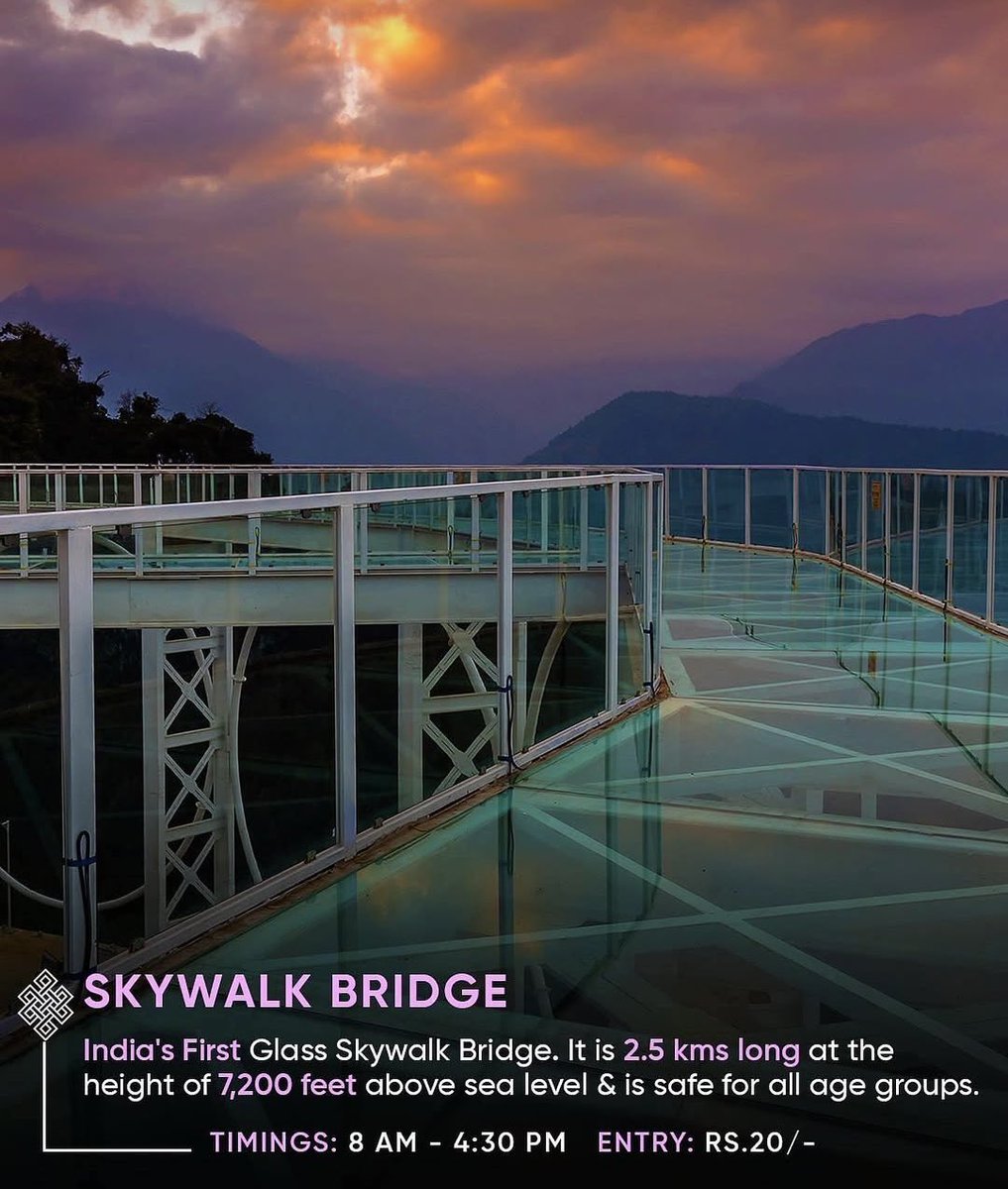 NorthEasttrip's tweet image. Pelling's best: Thrilling Skywalk, 🌁serene Temi Tea Garden, 🌿 and the peaceful Buddha Temple. ✨Unforgettable views await!☁️⛰️

.
.
#travel #Pelling #Sikkim #northeastindia #tripguide #India #ExploreMore