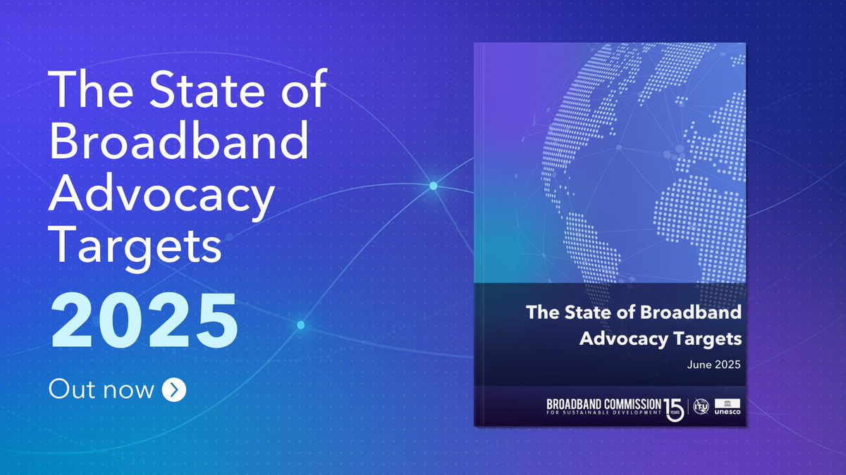 GSOA_SAT's tweet image. 🌐The @UNBBCom's first report of the series, State of Broadband Advocacy Targets 2025, tracks global progress toward 2025 goals. Key highlights include industry trends, case studies, and policy insights for equitable digital access.
📥 Download the report broadbandcommission.org/publication/st…
