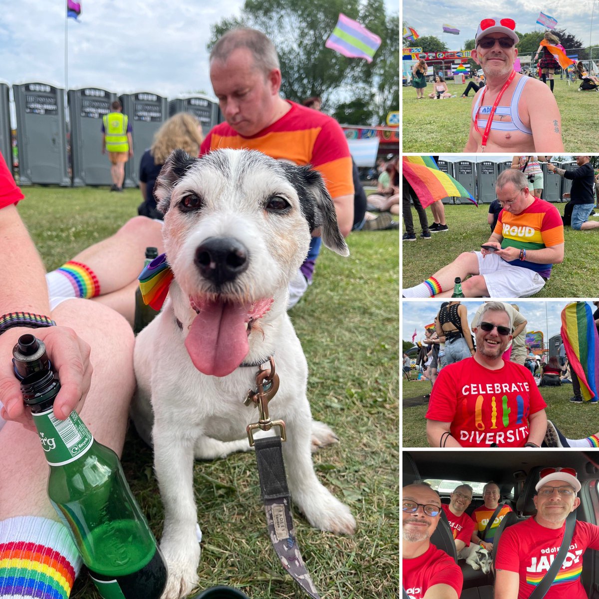 Morning cuties, Pride 23 🏳️‍🌈🏳️‍⚧️ an awesome week with the bf for his birthday and our friends for Stoke Pride at the wknd. As usual loads of laughs and George is still recovering from all the fun &amp; fuss he got. Happy Monday ❤️🥰 have a great day!