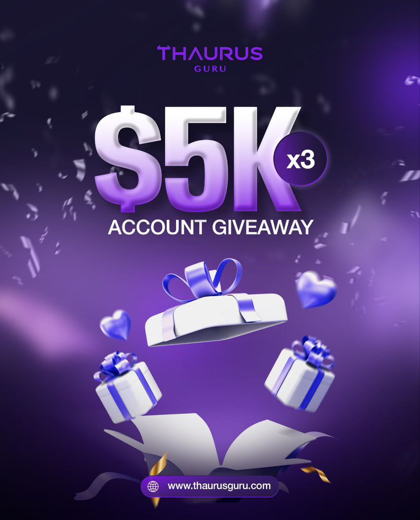 DaeDae_Trades (@_iamdaedae_fr) on Twitter photo ๐ GIVEAWAY ๐
5K X3 CHALLENGE ACCOUNT
Rules to enter:
๐ Follow <a href="/ThaurusGuru/">Thaurus Guru</a> <a href="/_iamdaedae_fr/">DaeDae_Trades</a>
๐ Join our discord community (discord.gg/ZV43QX9UyE)
๐ Like and Retweet and
๐ Tag 3 trader friends
The 3 lucky winner gets a $5k challenge account each.
Winners in 72H ๐ GIVEAWAY ๐
5K X3 CHALLENGE ACCOUNT
Rules to enter:
๐ Follow <a href="/ThaurusGuru/">Thaurus Guru</a> <a href="/_iamdaedae_fr/">DaeDae_Trades</a>
๐ Join our discord community (discord.gg/ZV43QX9UyE)
๐ Like and Retweet and
๐ Tag 3 trader friends
The 3 lucky winner gets a $5k challenge account each.
Winners in 72H