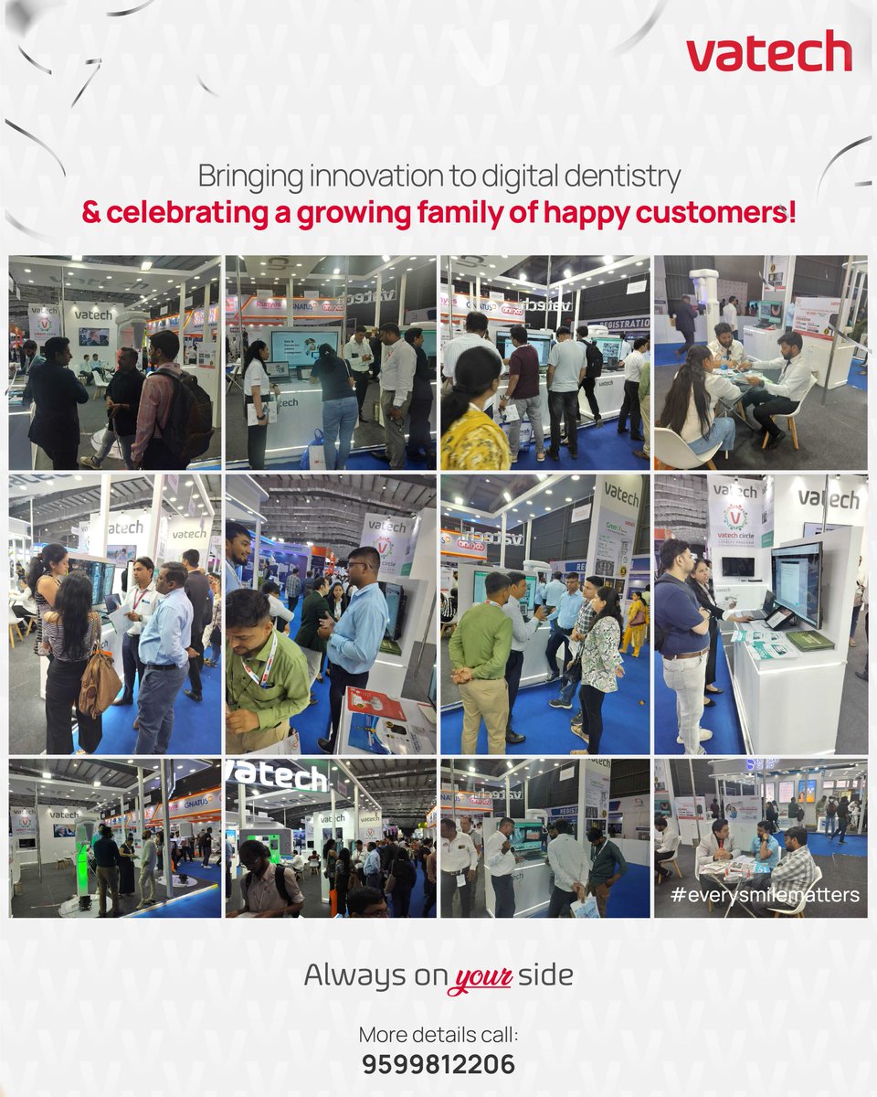 VatechIndia's tweet photo. ✨ A heartfelt thank you! ✨

Team Vatech India extends sincere gratitude to everyone who visited our zone at Famdent Mumbai 2025! 🦷
📞 For more details, call us at: 9599812206
 
#VatechIndia #Famdent2025 #ThankYou #DentalInnovation #DigitalDentistry https://t.co/MSqxGQgCnF