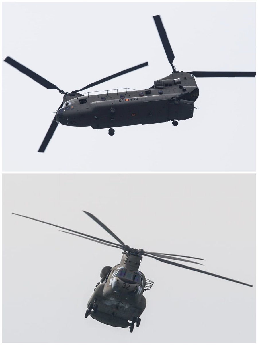 FOTOgrAAMA's tweet photo. #BuenasMediodias más #fotos del pasado #aire25 en #SanJavier

#Pilatus #PC21 @patrullaguila &amp; #Boeing #Vertol #CH47F #Chinook #FAMET

@EjercitoAire #aviation #avgeek @AmigosMuseoAire #spotter #spotting #aviation4u #España 
#40aniversario

📷 Cortesía de nuestro socio @javjota185 https://t.co/X8EBeandtu