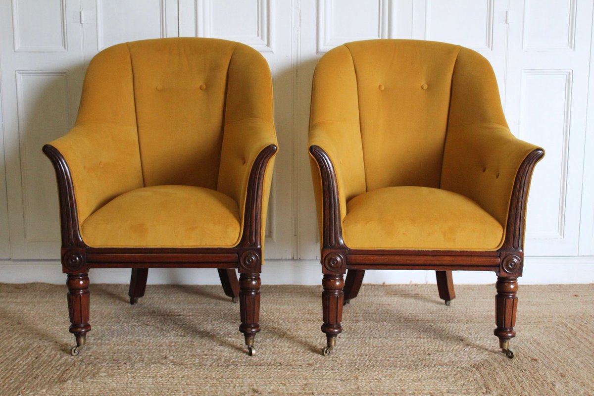 BrownriggUK's tweet image. Pair of William IV Rosewood library Armchairs

tinyurl.com/ytyx569s

#librarychair #antiquearmchair ##antiquerosewoodfurniture #antiquefurniture