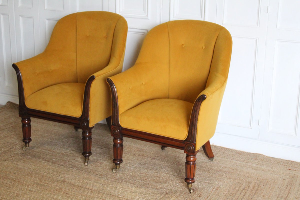 BrownriggUK's tweet image. Pair of William IV Rosewood library Armchairs

tinyurl.com/ytyx569s

#librarychair #antiquearmchair ##antiquerosewoodfurniture #antiquefurniture