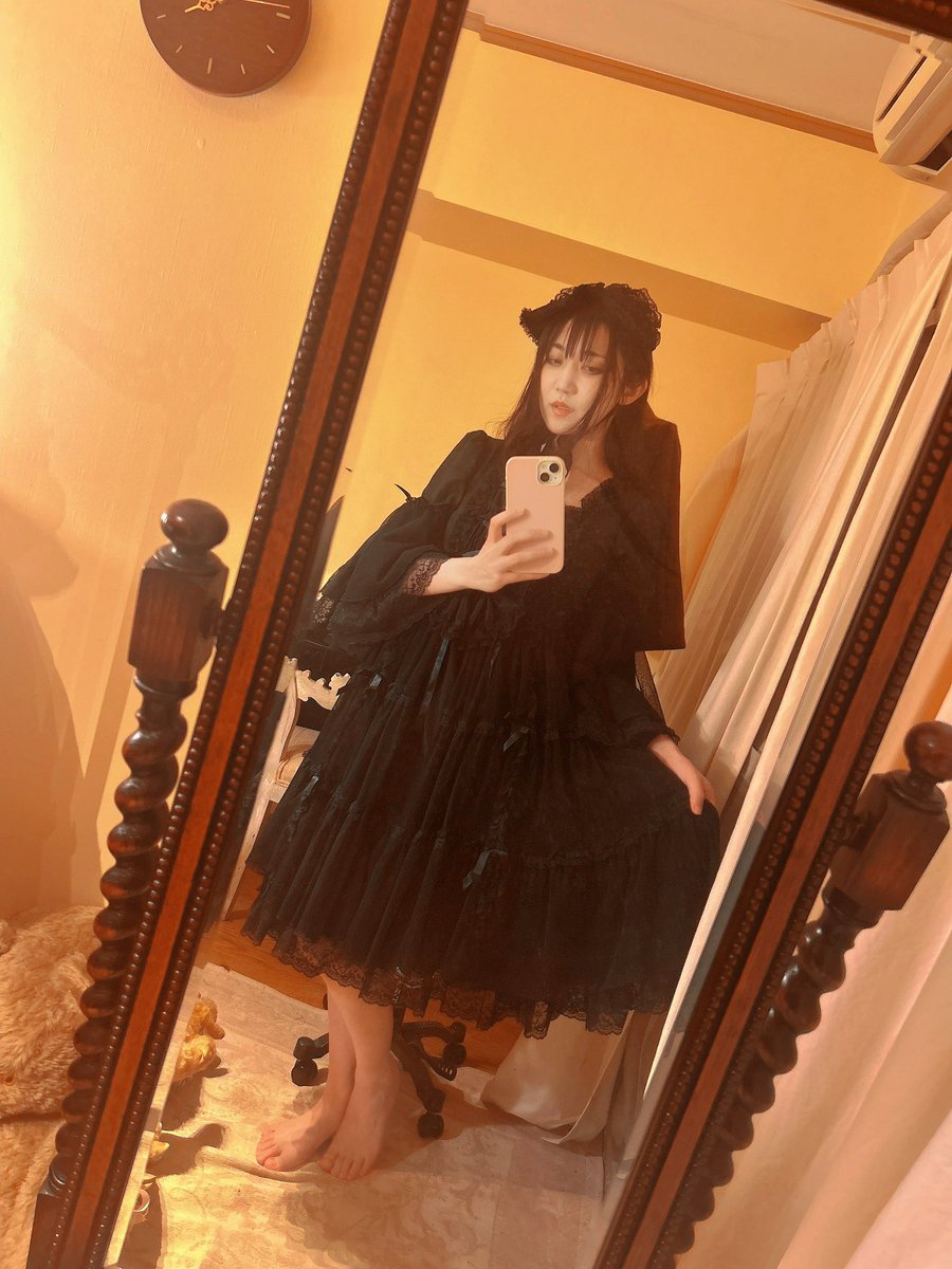 全身はこんなかんじ
メタモルフォーゼのシフォンベビードール夏っぽくてかわいい