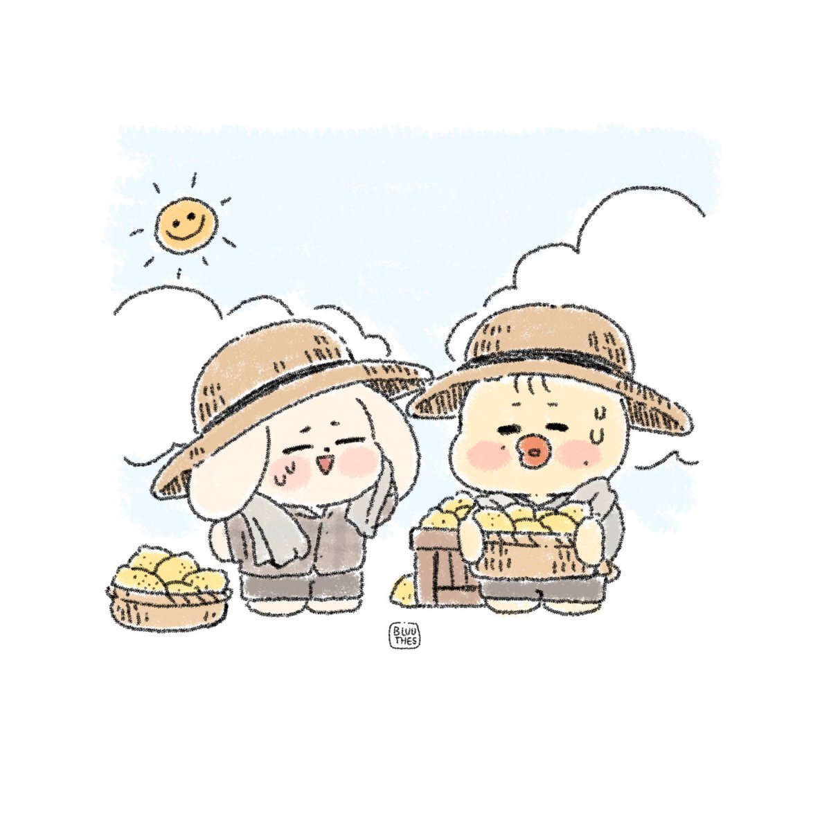 young farmer 🐥🐶🍋

#bluuthes #ateezfanart
#에이티즈 #ateez
