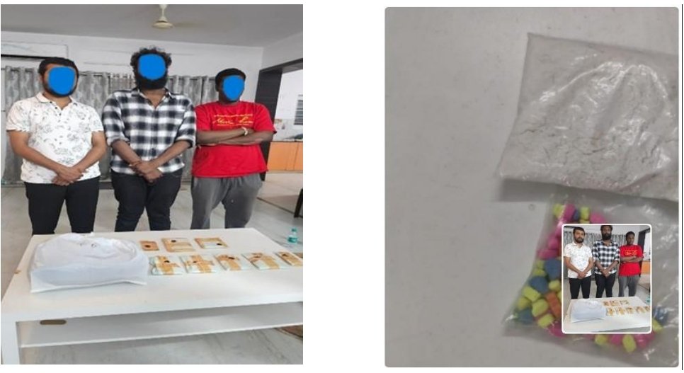 NewsMeter (@newsmeter_in) on Twitter photo #Hyderabad---
#Goa-#Hyderabad drug racket busted in #Manikonda; #Cocaine worth ₹30 L seized
<a href="/TG_ANB/">Telangana Anti Narcotics Bureau</a> & #Narsingi Police nab 1 #Nigerian national & 2 locals from #Manikonda, seizing ₹30L worth of Cocaine & #Ecstasy.
Link traced to Goa-Hyderabad cartel.
International kingpin #Hyderabad---
#Goa-#Hyderabad drug racket busted in #Manikonda; #Cocaine worth ₹30 L seized
<a href="/TG_ANB/">Telangana Anti Narcotics Bureau</a> & #Narsingi Police nab 1 #Nigerian national & 2 locals from #Manikonda, seizing ₹30L worth of Cocaine & #Ecstasy.
Link traced to Goa-Hyderabad cartel.
International kingpin