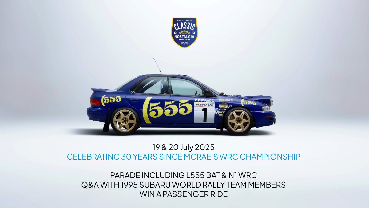 Prodrive (@prodrive) on Twitter photo ๐๐ฏ๐ฌ ๐ฌ๐ฒ๐ฎ๐ฟ๐ ๐ฆ๐ถ๐ป๐ฐ๐ฒ ๐ ๐ฐ๐ฅ๐ฎ๐ฒ ๐ ๐ฎ๐ฑ๐ฒ ๐๐ถ๐๐๐ผ๐ฟ๐๐
This July, we join with <a href="/shelsleywalsh/">Shelsley Walsh</a> to honour a legend. <a href="/prodrive/">Prodrive</a> will be helping to celebrate 30 years since Colin McRae became the first Briton to win the <a href="/OfficialWRC/">FIA World Rally Championship</a>, behind the wheel of the iconic ๐๐ฏ๐ฌ ๐ฌ๐ฒ๐ฎ๐ฟ๐ ๐ฆ๐ถ๐ป๐ฐ๐ฒ ๐ ๐ฐ๐ฅ๐ฎ๐ฒ ๐ ๐ฎ๐ฑ๐ฒ ๐๐ถ๐๐๐ผ๐ฟ๐๐
This July, we join with <a href="/shelsleywalsh/">Shelsley Walsh</a> to honour a legend. <a href="/prodrive/">Prodrive</a> will be helping to celebrate 30 years since Colin McRae became the first Briton to win the <a href="/OfficialWRC/">FIA World Rally Championship</a>, behind the wheel of the iconic