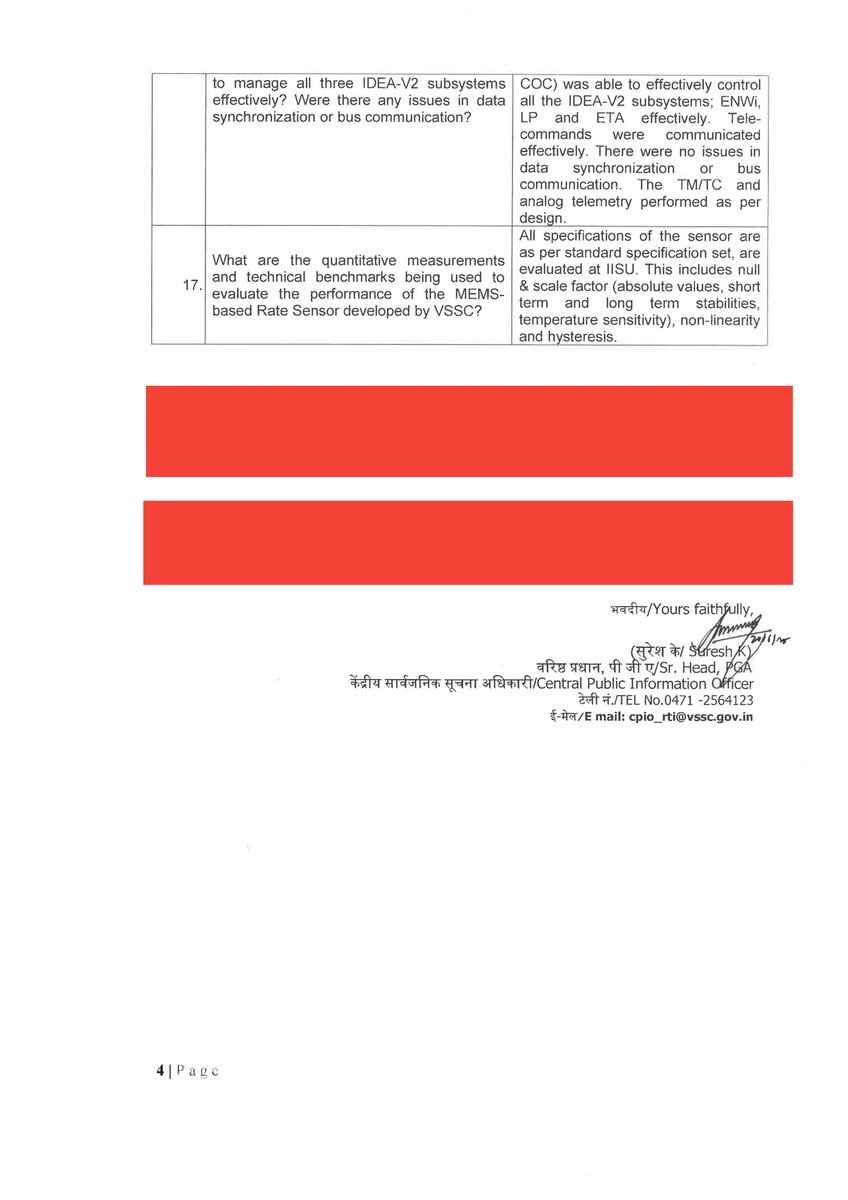 SolidBoosters's tweet image. POEM-4 Mission Update: RTI response reveals some interesting outcomes from the payloads on the POEM-4. Currently, I&apos;m preoccupied with professional commitments, so I won&apos;t be able to write a detailed thread. I have attached the entire PDF for now. #ISRO #POEM4 #PSLVC60  #RTI
