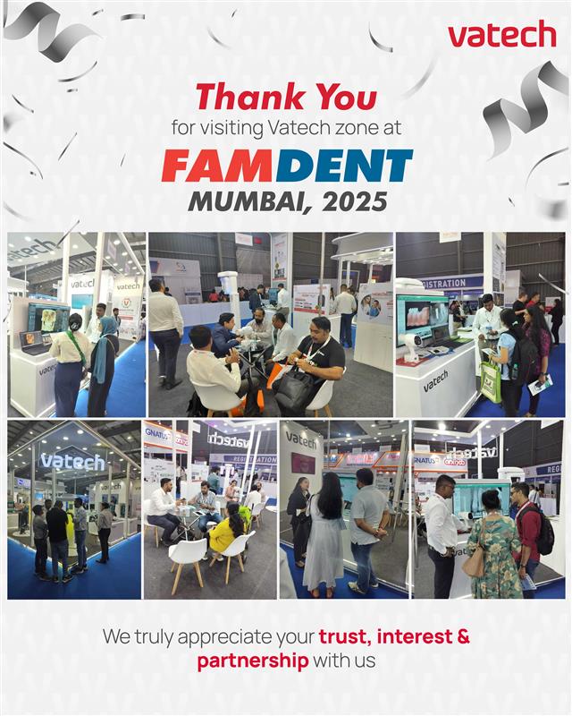 VatechIndia's tweet photo. ✨ A heartfelt thank you! ✨

Team Vatech India extends sincere gratitude to everyone who visited our zone at Famdent Mumbai 2025! 🦷
📞 For more details, call us at: 9599812206
 
#VatechIndia #Famdent2025 #ThankYou #DentalInnovation #DigitalDentistry https://t.co/MSqxGQgCnF