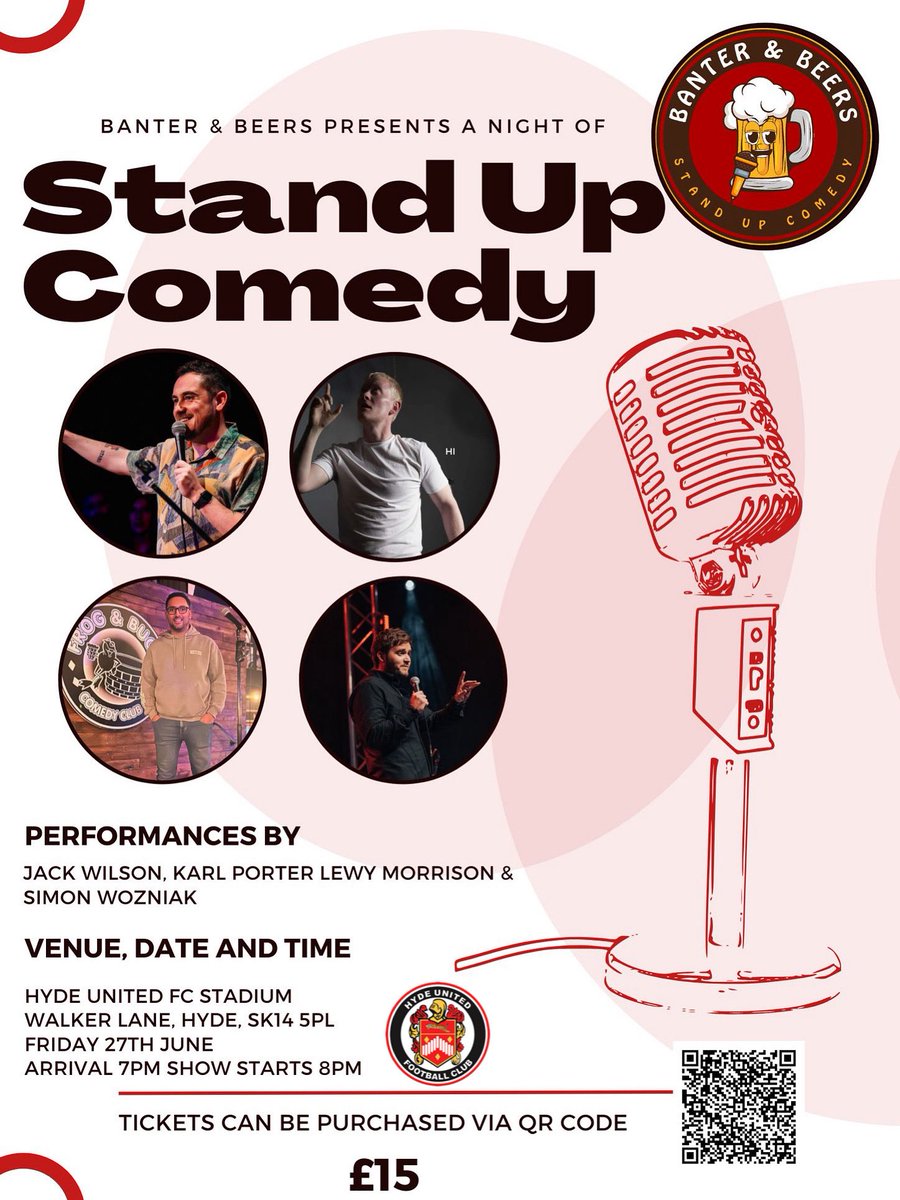🎭 4️⃣ DAYS TO GO - COMEDY NIGHT THIS FRIDAY!! 😂

A fantastic lineup of comedians - a great night in store! Come and support the club! 

🎟️ Tickets on the link below - get yours now!! ⬇️

shop.weeztix.com/2e889833-ea90-…