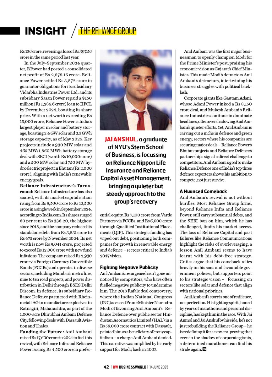 BWBusinessworld's tweet image. Anil Ambani doesn’t know how to stop running—whether it’s a marathon or a business challenge.

Read More: ow.ly/tTMn50WeC5V

#RelianceInfrastructure #BusinessLeadership