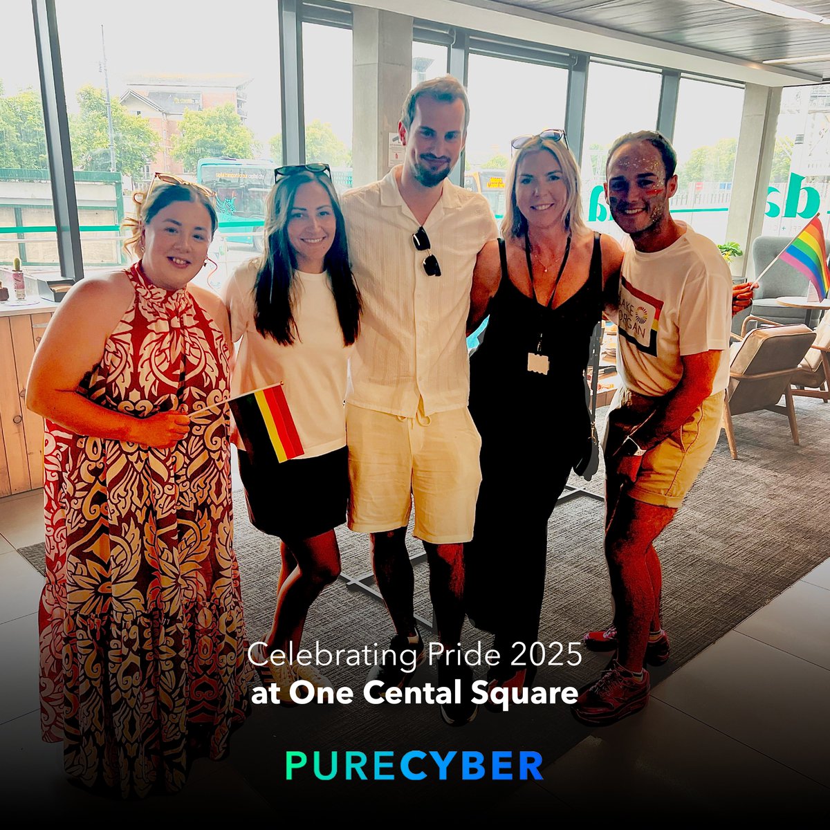 PureCyberLtd's tweet image. We had a brilliant time joining the @PrideCymru 2025 celebrations at One Central Square! 🌈
Thanks to @HodgeBank, @BlakeMorganLLP, @TramshedTech & Da Coffi (...that rainbow cake 👏).
Proud to support the LGBTQ+ community - always.
#Pride2025 #Inclusion #LGBTQ #Diversity